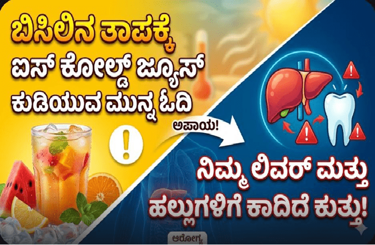 ಬಿಸಿಲಿನ ತಾಪಕ್ಕೆ ಐಸ್ ಕೋಲ್ಡ್ ಜ್ಯೂಸ್ ಕುಡಿಯುವ ಮುನ್ನ ಓದಿ; ನಿಮ್ಮ ಲಿವರ್ ಮತ್ತು ಹಲ್ಲುಗಳಿಗೆ ಕಾದಿದೆ ಕುತ್ತು!