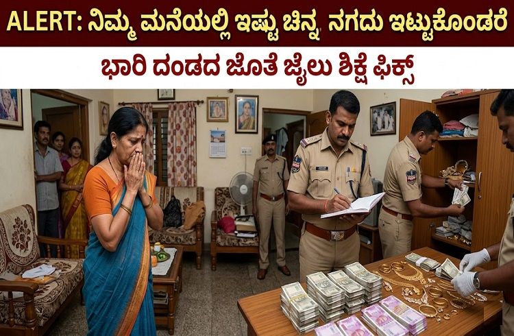 ALERT : ನಿಮ್ಮ ಮನೆಯಲ್ಲಿ ಇಷ್ಟು ಚಿನ್ನ, ನಗದು ಇಟ್ಟುಕೊಂಡರೆ ಭಾರಿ ದಂಡದ ಜೊತೆ ಜೈಲು ಶಿಕ್ಷೆ ಫಿಕ್ಸ್ | Income Tax Rules