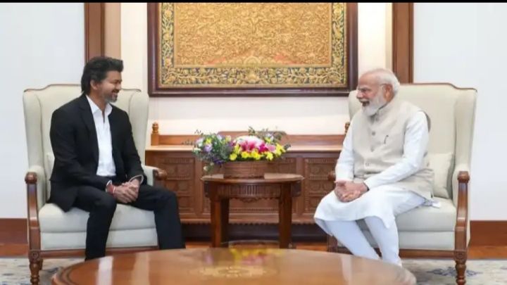 ಪ್ರಧಾನಿ ಮೋದಿಯನ್ನು ಭೇಟಿಯಾದ ತಮಿಳುನಾಡು ಸಿಎಂ ವಿಜಯ್: ಅಧಿಕಾರ ವಹಿಸಿಕೊಂಡ ನಂತರ ಮೊದಲ ದೆಹಲಿ ಭೇಟಿ