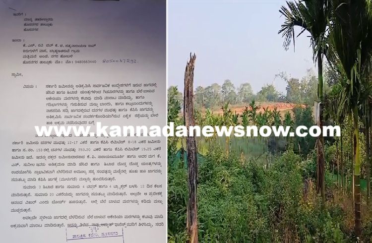 ಶಿವಮೊಗ್ಗದ ಹೊಸನಗರದಲ್ಲಿ ‘ಭೂಮಾಫಿಯಾ’ ಅಟ್ಟಹಾಸ: ಜೆಸಿಬಿ, ಹಿಟಾಚಿ ಬಳಸಿ ’20 ಎಕರೆ ಸರ್ಕಾರಿ ಜಮೀನು’ ಒತ್ತುವರಿ!