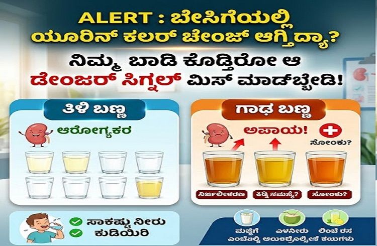 ALERT : ಬೇಸಿಗೆಯಲ್ಲಿ ಯೂರಿನ್ ಕಲರ್ ಚೇಂಜ್ ಆಗ್ತಿದ್ಯಾ? ನಿಮ್ಮ ಬಾಡಿ ಕೊಡ್ತಿರೋ ಆ ಡೇಂಜರ್ ಸಿಗ್ನಲ್ ಮಿಸ್ ಮಾಡ್ಬೇಡಿ!