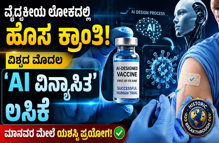 ವೈದ್ಯಕೀಯ ಲೋಕದಲ್ಲಿ ಹೊಸ ಕ್ರಾಂತಿ: ವಿಶ್ವದ ಮೊದಲ ‘AI ವಿನ್ಯಾಸಿತ’ ಲಸಿಕೆ ಮಾನವರ ಮೇಲೆ ಯಶಸ್ವಿ ಪ್ರಯೋಗ!