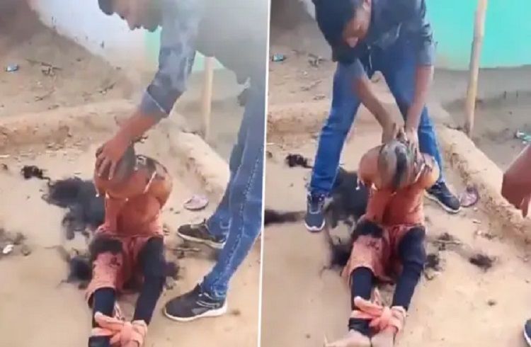 SHOCKING : ಪತ್ನಿಗೆ ಮನಬಂದಂತೆ ಥಳಿಸಿ, ತಲೆಬೋಳಿಸಿದ ಪಾಪಿಪತಿ : ಆಘಾತಕಾರಿ ವೀಡಿಯೋ ವೈರಲ್ | WATCH VIDEO